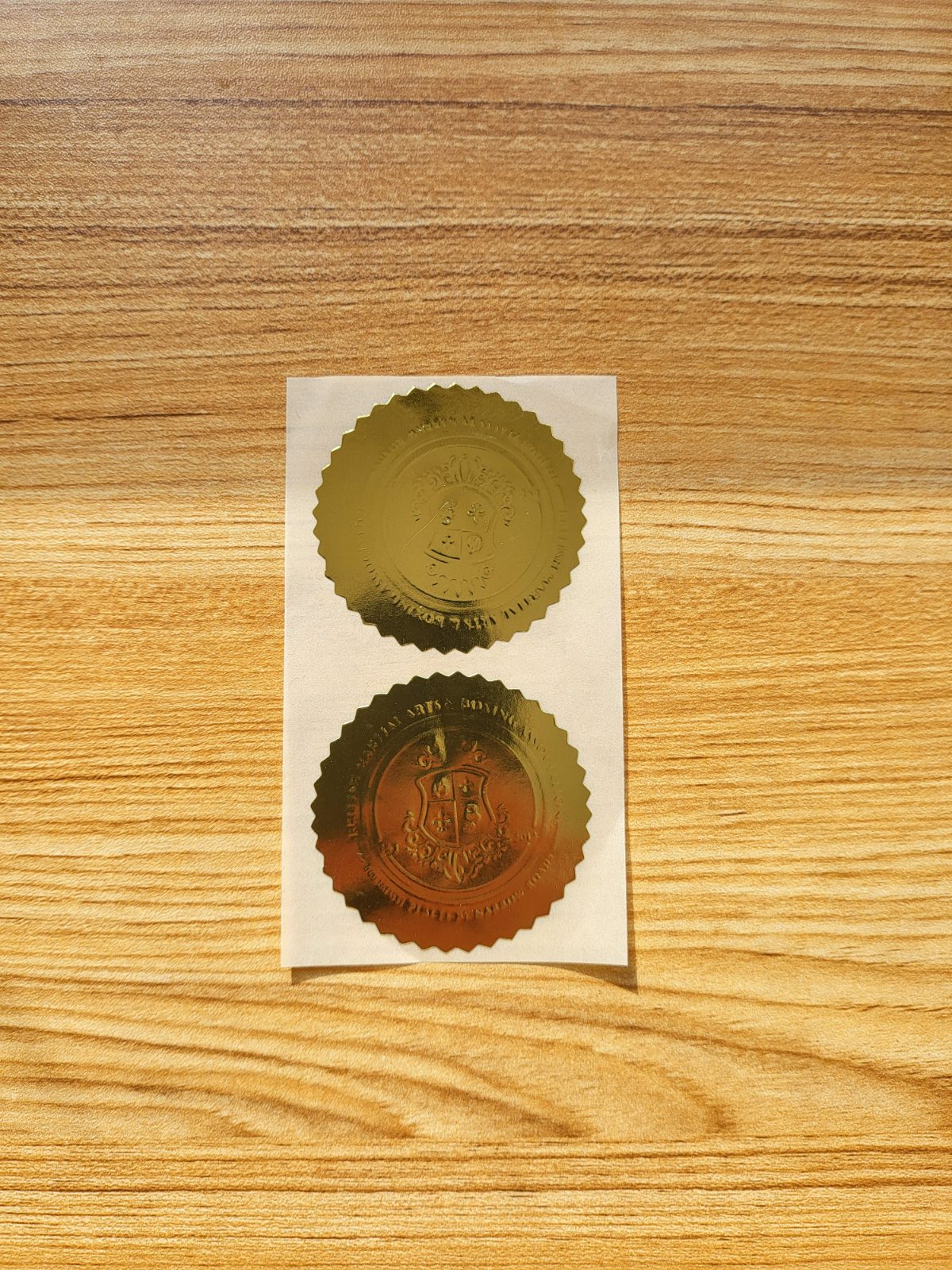 Gold Embossed Certificate Seals - Image 2