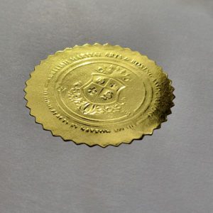Gold Embossed Certificate Seals