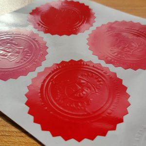 Red Embossed Certificate Seals