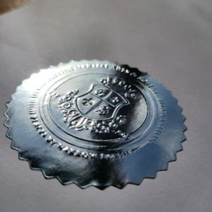 Silver Embossed Certificate Seals