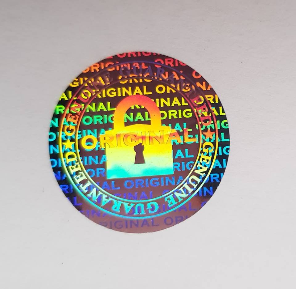 Original Padlock Certificate Holographic Sticker (LGSR)