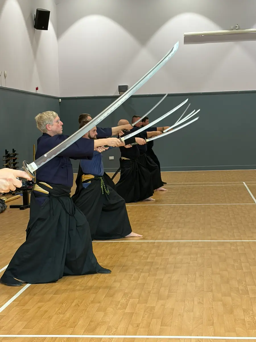Kihon - Basic 'suburi' warm up with iaito