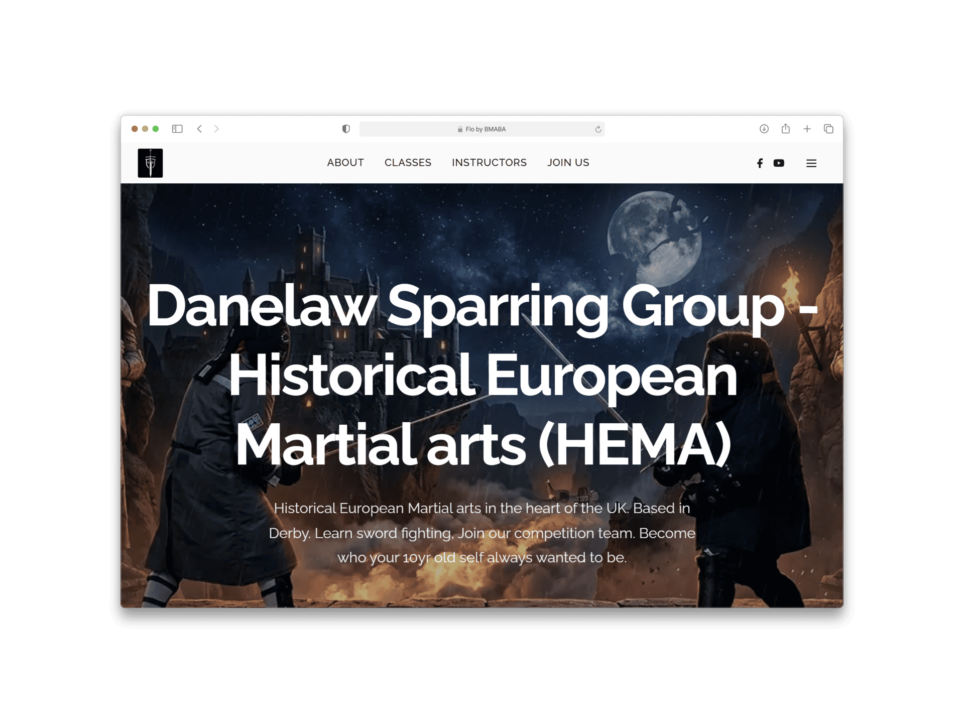 Danelaw HEMA, a club website built with Flo by BMABA