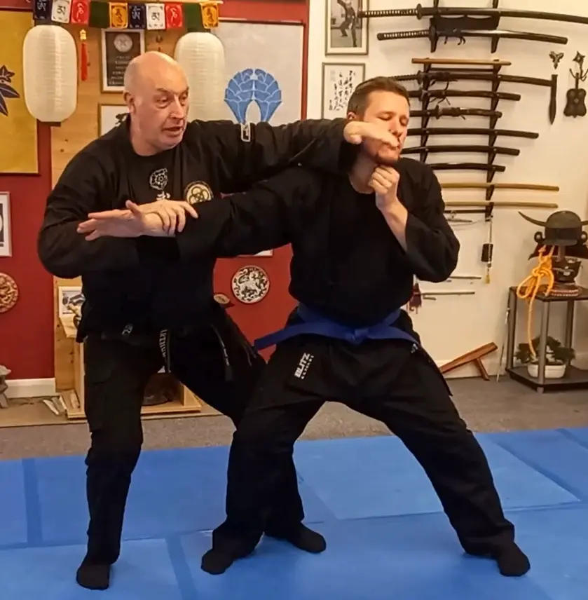 A student at the Warrior Quest martial Arts Academy in Northampton receives a strike